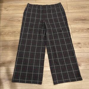J. Jill Ponte Plaid Wide-Leg Pants - Size L